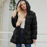Long Imitation Fur Women  Coat Women  Autumn and Winter New   Long Overcoat Outerwear Women